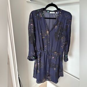 Aritzia Babaton 100% Silk Bennett Floral Printed Dress